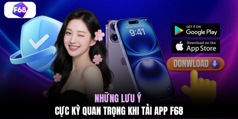 Những lưu ý cực kỳ quan trọng khi tải app F68